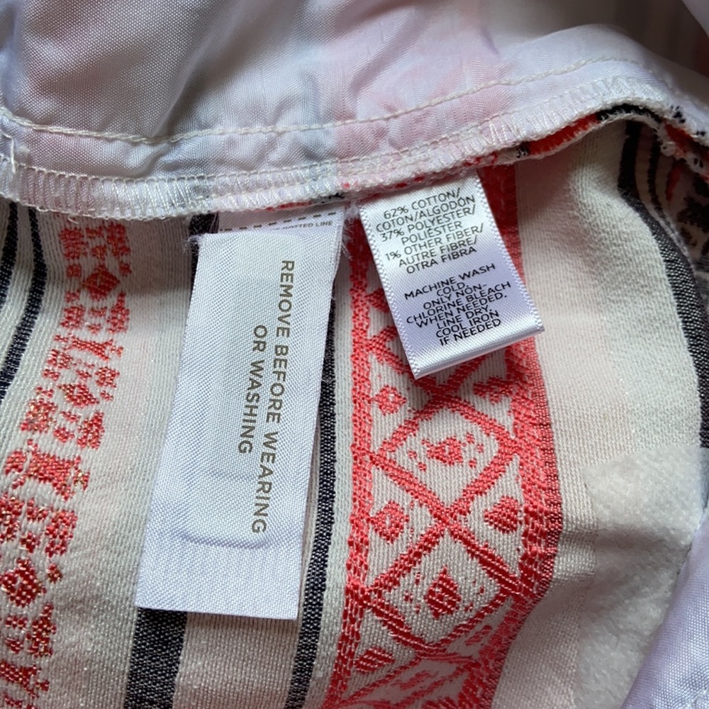 LOFT Riviera Drawstring Textured Striped Shorts - Picture 8 of 8